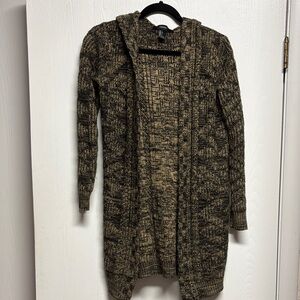 Forever 21 Black and Tan Knit Cardigan